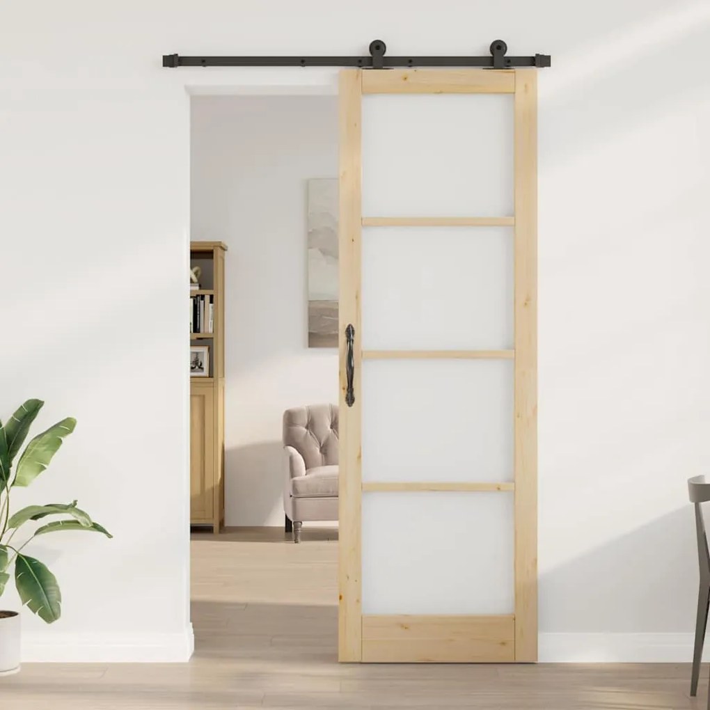Porta de Correr vidaXL com Conjunto de Ferragens "ORKDAL" 78x232 cm