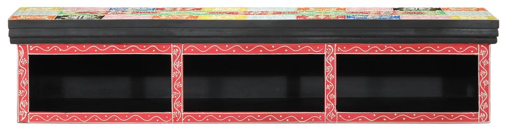 Cabide de TV Wall Mounted Multicolorido 100x30x22cm Madeira Engineered