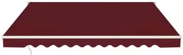 Toldo retrátil 3 x 2,5 m em alumínio com manivela e poliéster impermeável para exterior Cor de Vinho