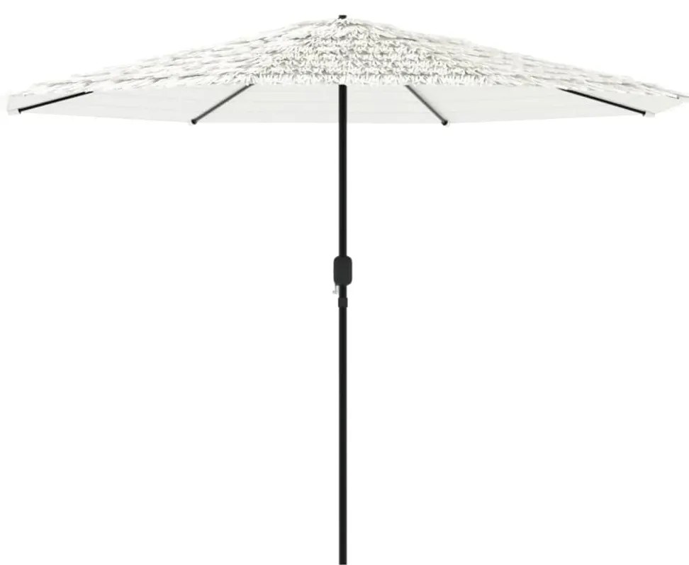 Guarda-sol de jardim com poste de aço 388x388x248 cm branco