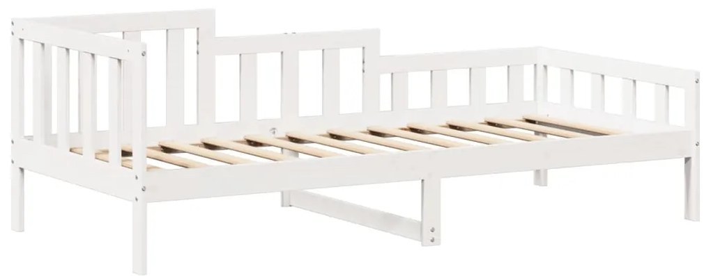 Conj. sofá-cama e banco c/ telhado 90x190cm pinho maciço branco