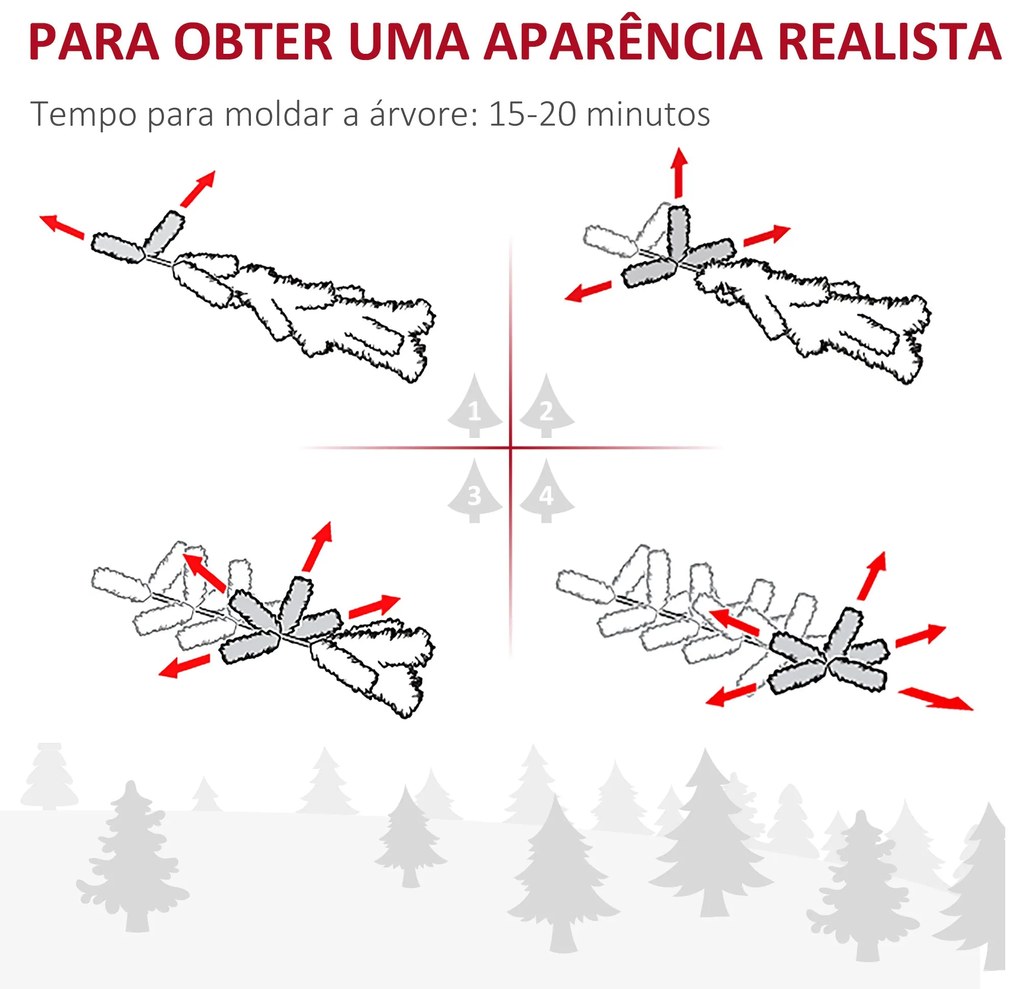 Árvore de Natal 180 cm Árvore de Natal Artificial Nevado com 492 Ramos