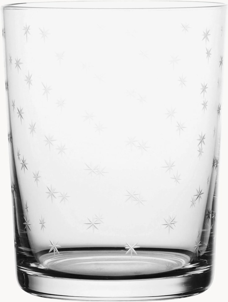 Copos em cristal artesanal Stars, conjunto de 4