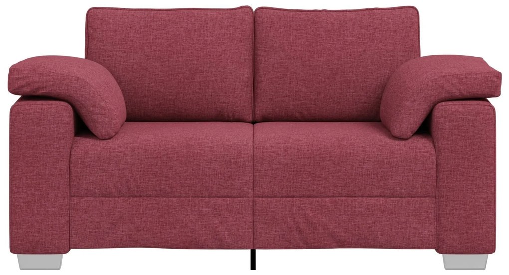 Sofá Loveseat vidaXL Vermelho Vinho 120 cm em Tecido