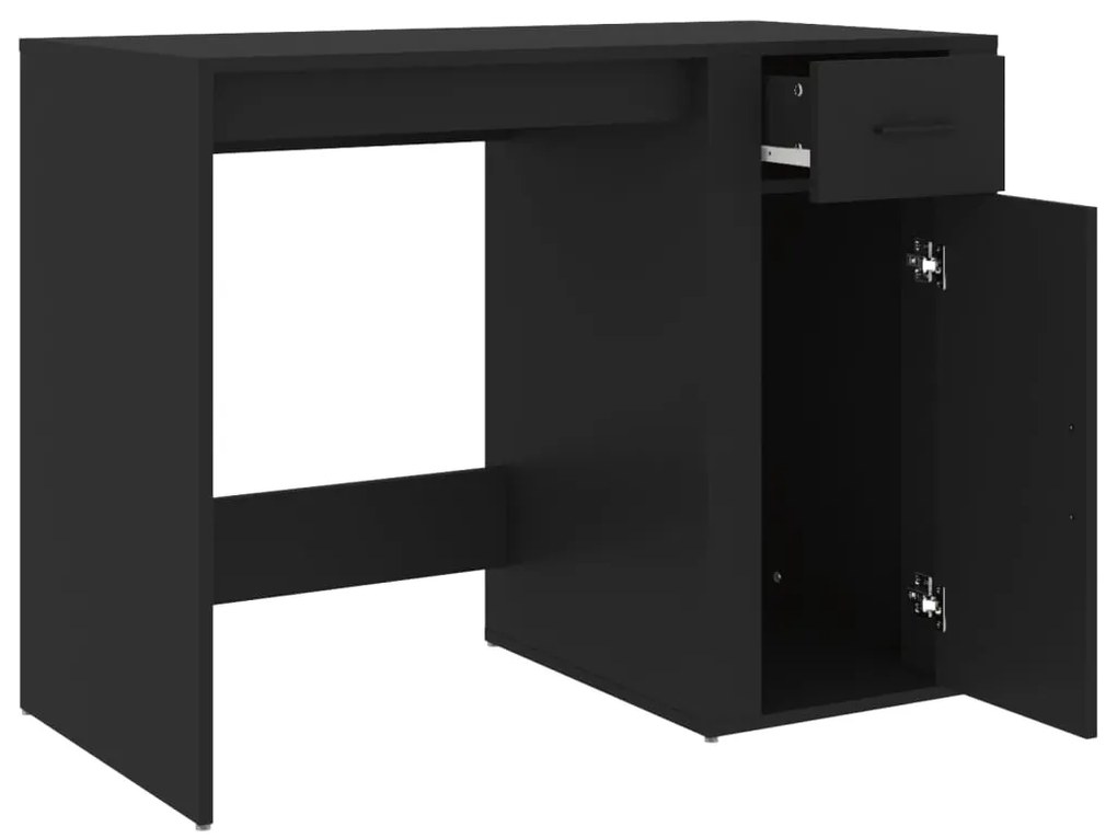 Secretária 100x49x75 cm derivados de madeira preto
