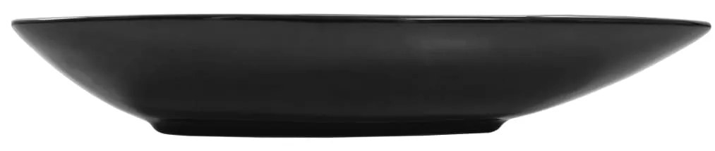 Lavatório em cerâmica 645x455x115 mm preto triangular