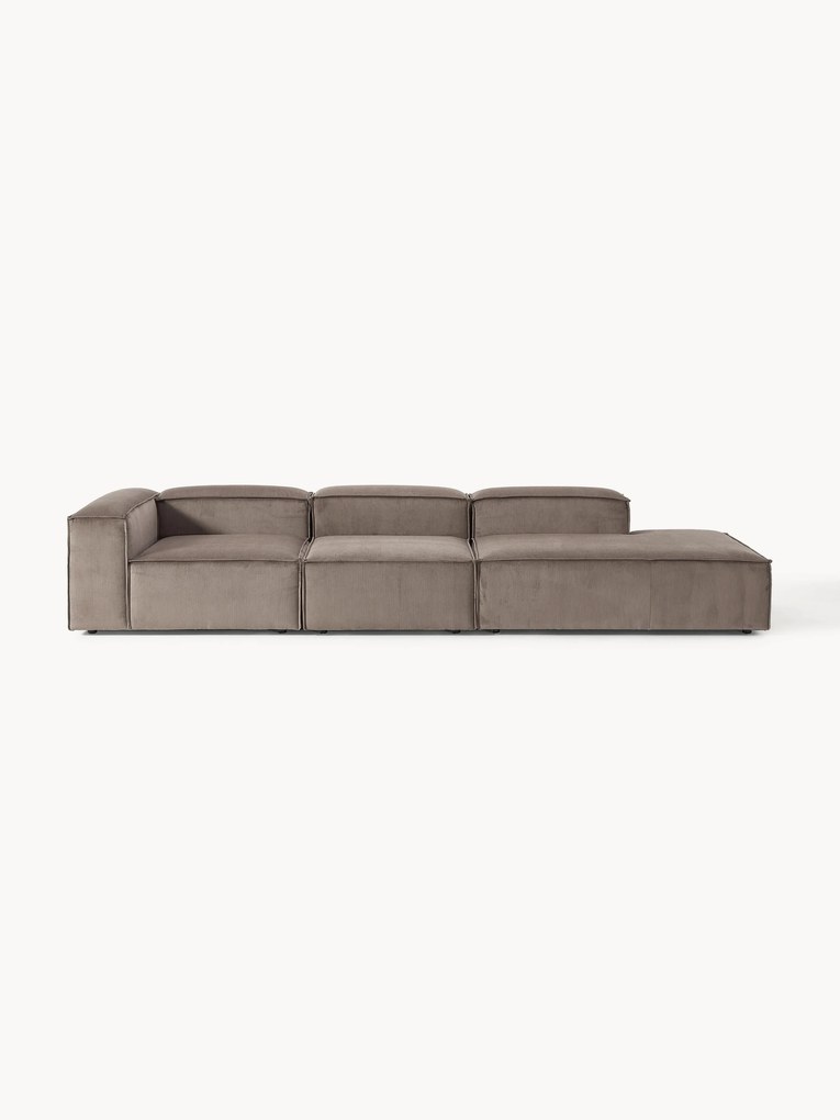 Chaise longue modular em bombazina XL Lennon