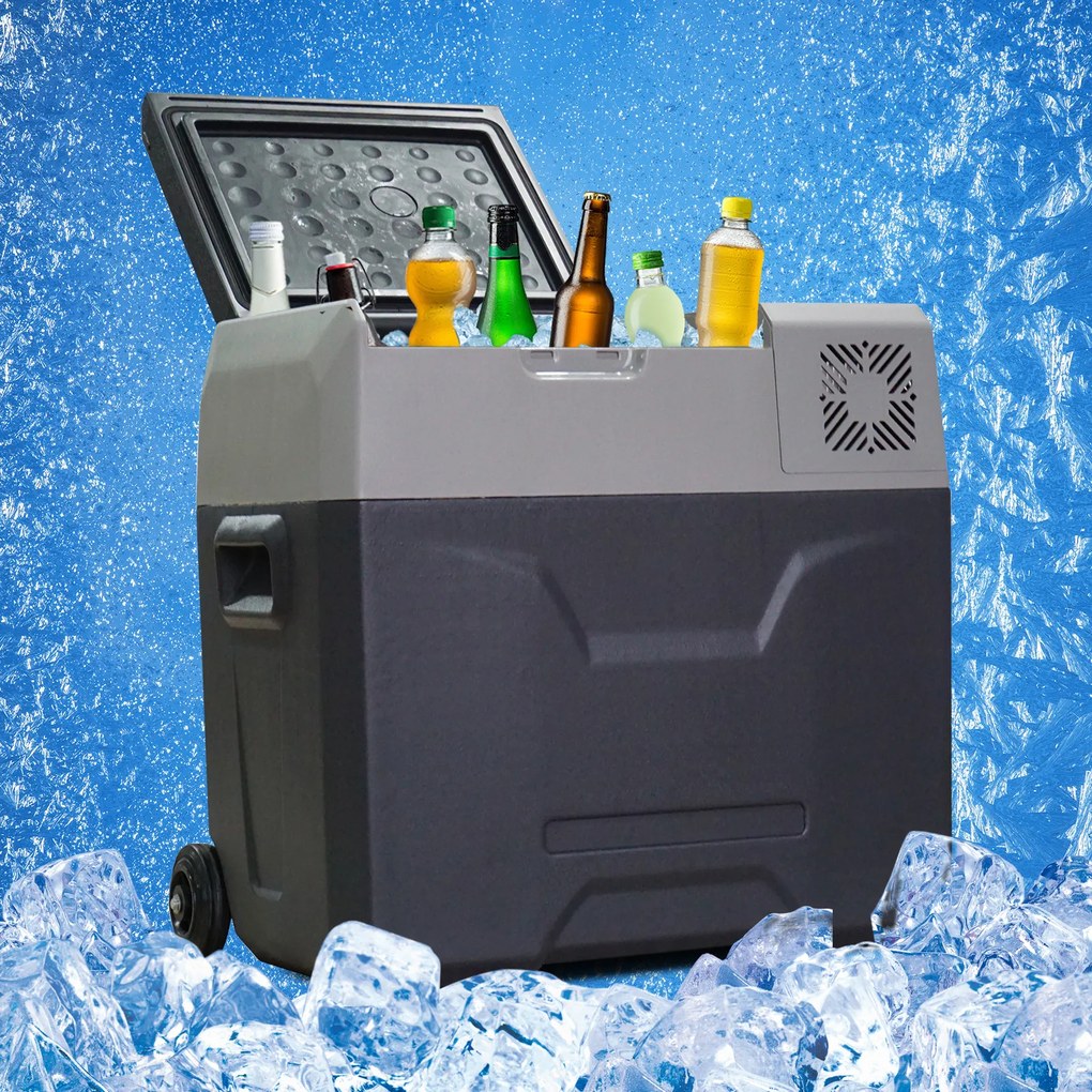 Geleira Refrigerador-congelador portátil Refrigerador por compressão Refrigerador elétrico com temperatura de -20 °C, 50 L, 12 V/24 V e 110 V-240 V