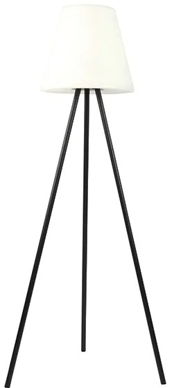 Candeeiro de pé moderno para exterior preto IP44 com LED solar - Virginia