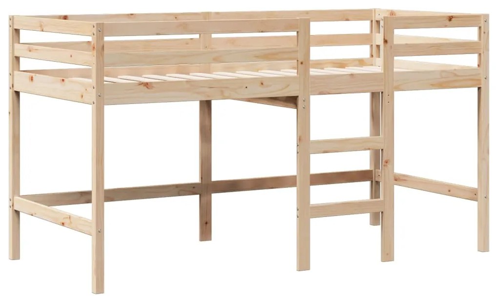 Cama alta com telhado 80x200 cm pinho maciço