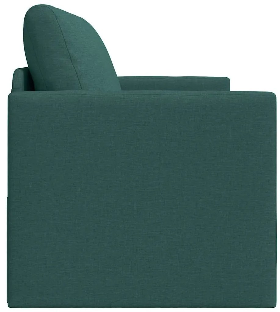 Sofá Cama 2-em-1 Verde Escuro 124x71x78 cm Tecido