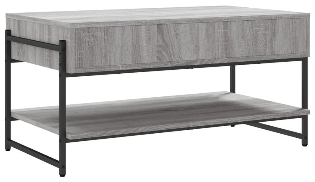 Mesa de centro 90x50x45 cm derivados de madeira cinzento sonoma