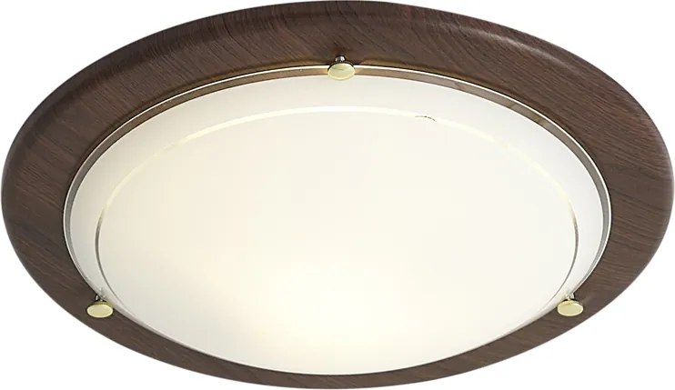 Plafon de teto vermelho clássico com vidro branco - Mesiac