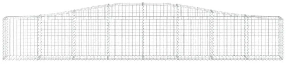 Cestos gabião arqueados 6 pcs 400x30x60/80 cm ferro galvanizado