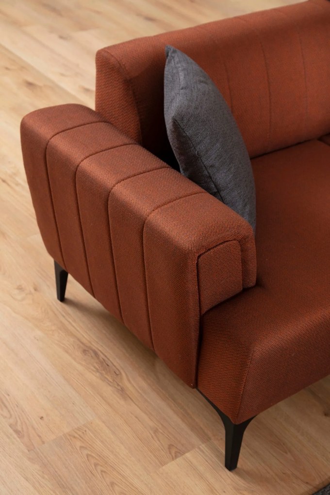 Sofá-cama de 3 Lugares Hamlet – Vermelho Telha – 230x95x77 cm
