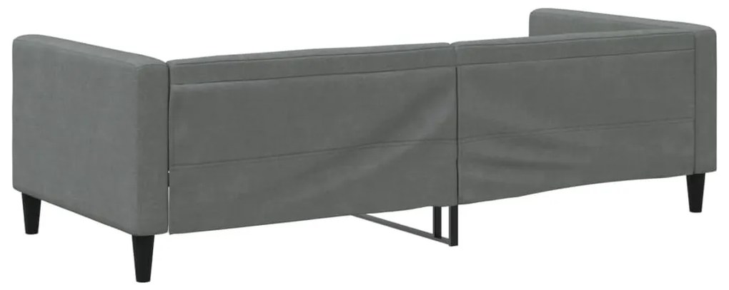 Sofá-cama 90x200 cm tecido cinzento-escuro