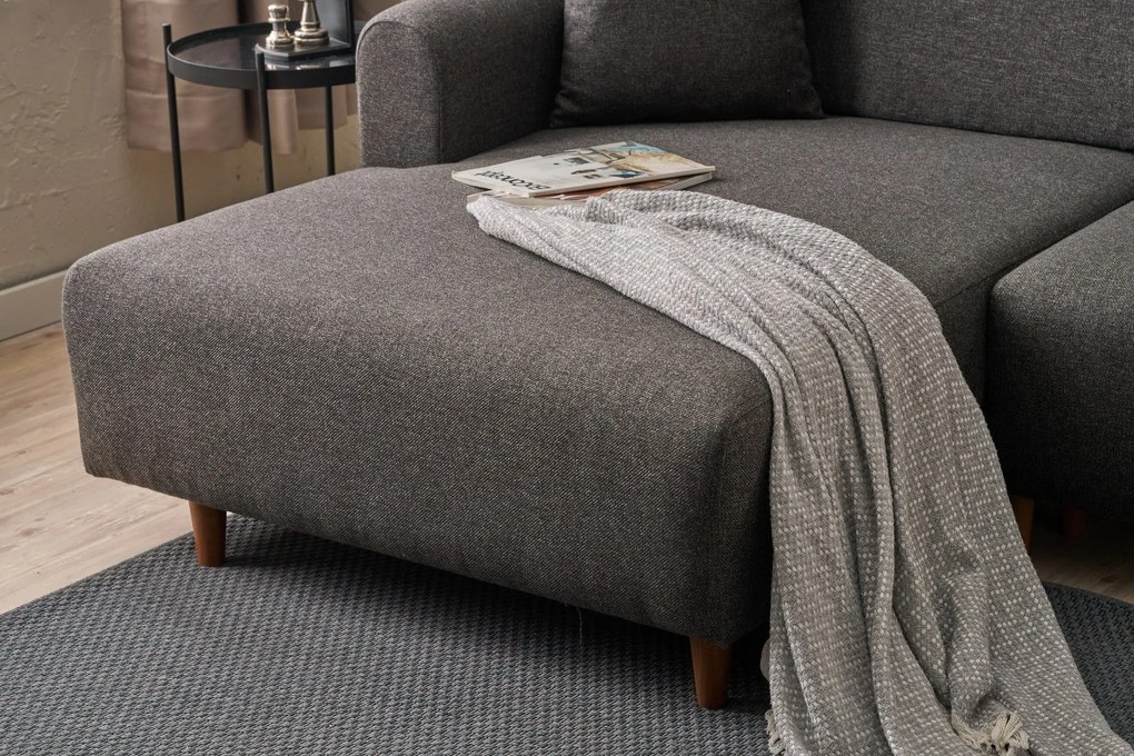 Sofá-Cama de Canto Mane – Antracite – 246x85x160 cm