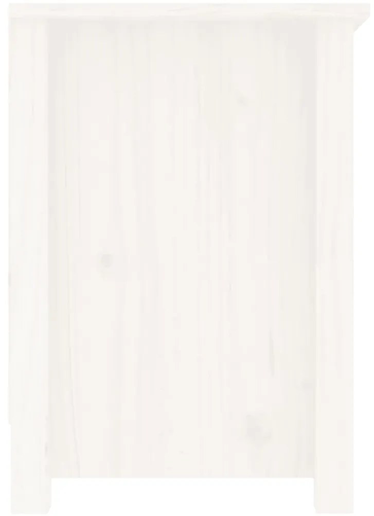 Móvel de TV 103x36,5x52 cm madeira de pinho maciça branco