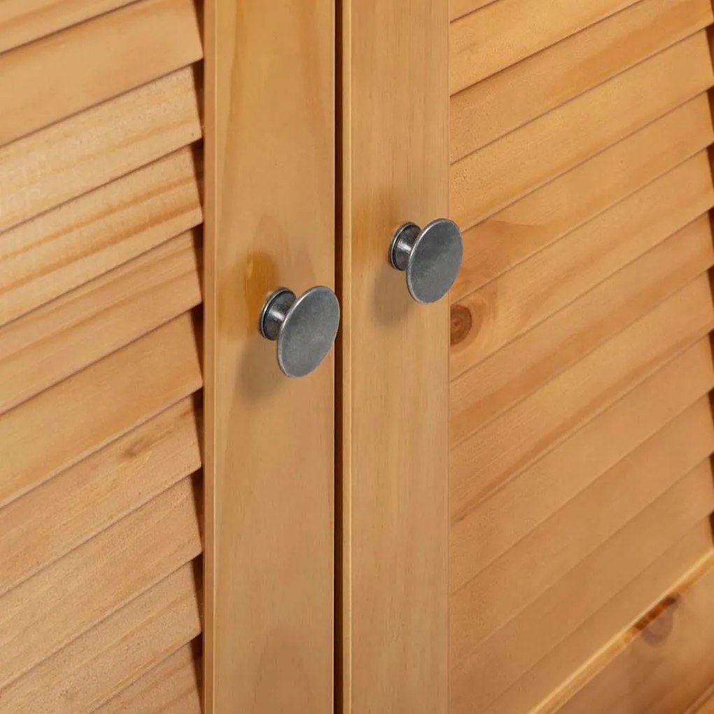 Conjunto de Móveis para Banheiro com prateleira 2 pcs Castanho