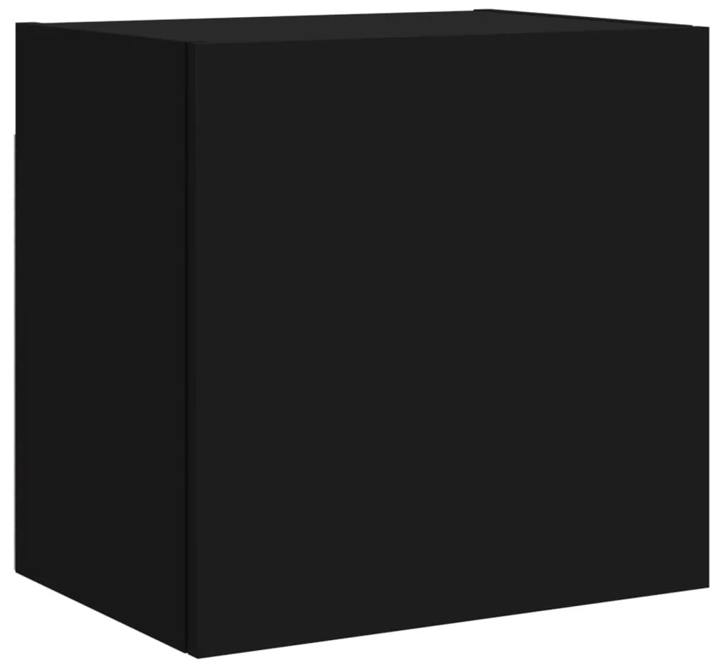 Móveis parede p/ TV 2pcs 40,5x30x40 cm derivados madeira preto