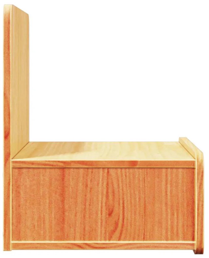 Mesa de Cabeceira Montada na Parede com gaveta Castanho-mel