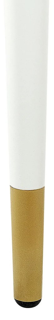 Mesa de jantar efeito de mármore e branco ⌀ 80 cm GUTIERE Beliani