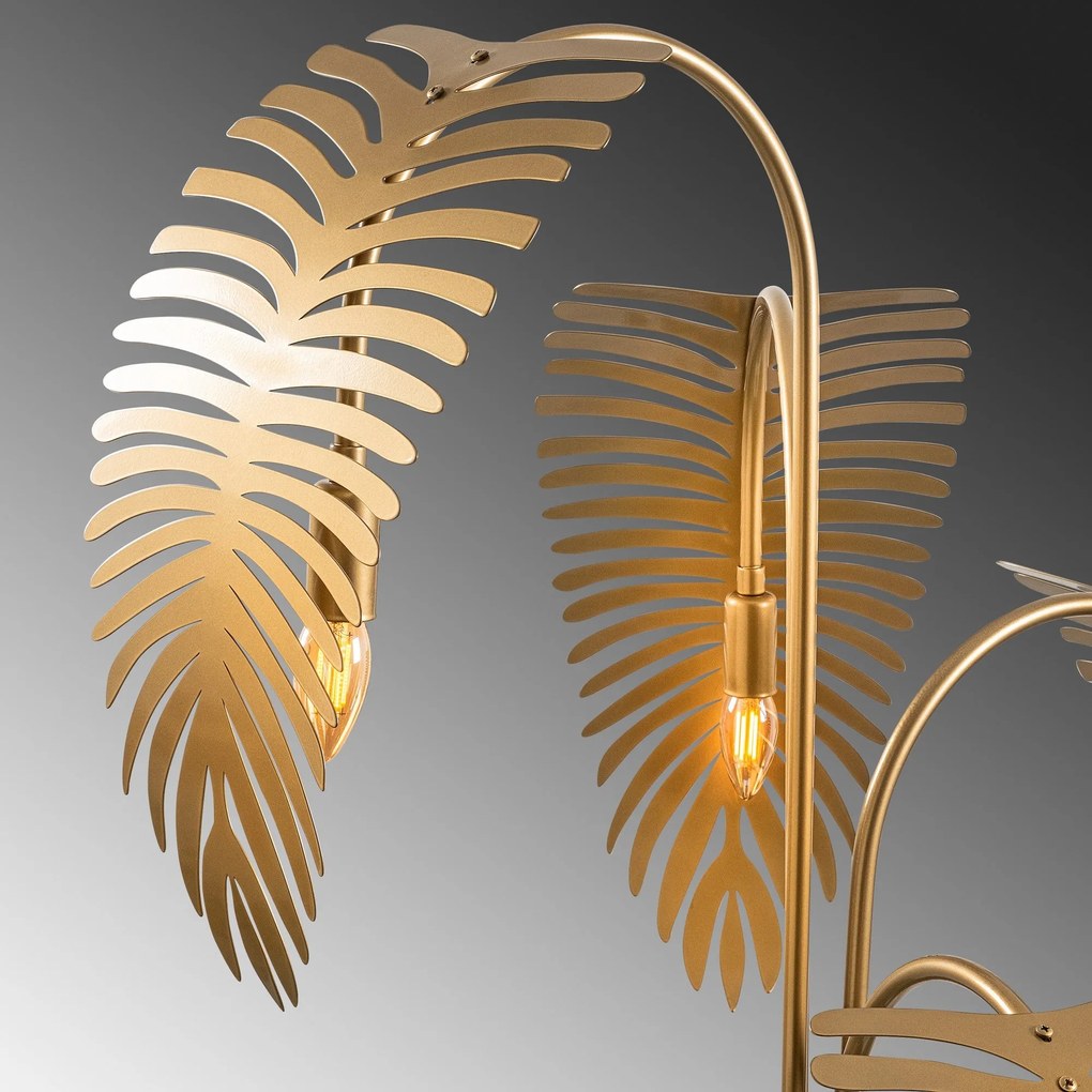Candeeiro de Pé Palm – Dourado – 71 x 71 x 157 cm