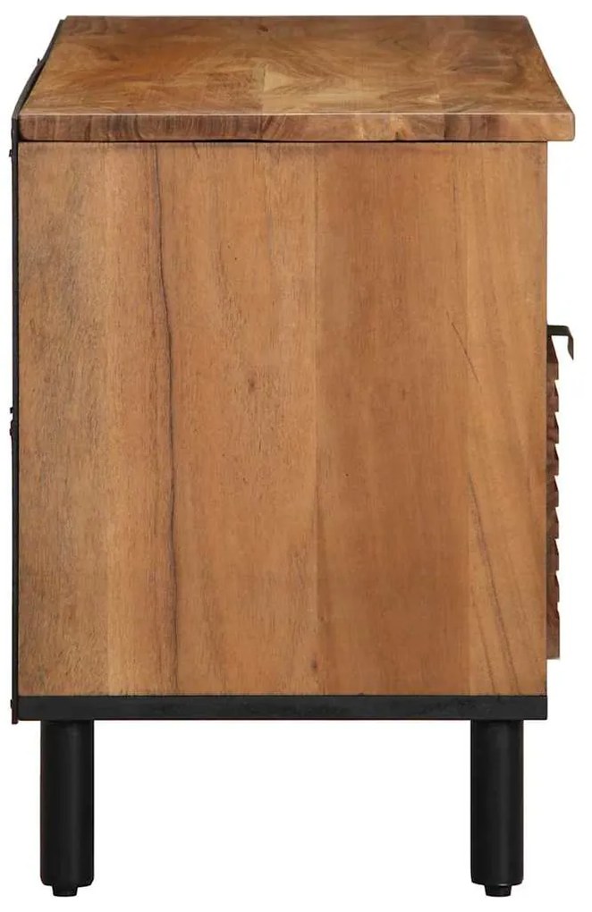 Armário para TV vidaXL 100x33,5x46 cm Madeira Maciça de Acácia