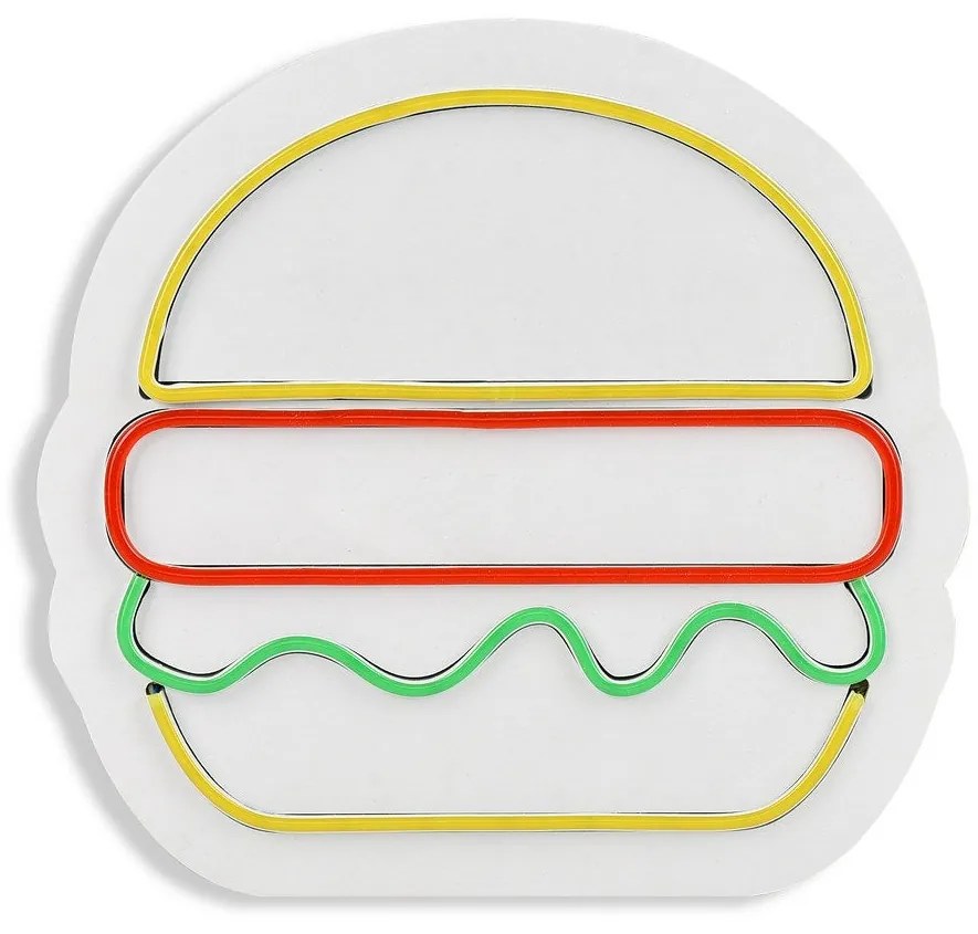 Iluminação LED Decorativa Hamburger – Multicolor – 28 x 27 x 2 cm