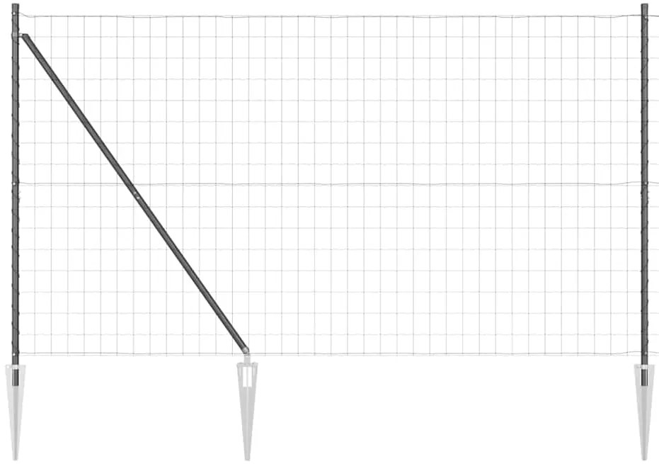 Cerca Euro da com 7 Postes de Espeto, 1,5 x 10 m, em Aço Galvanizado C