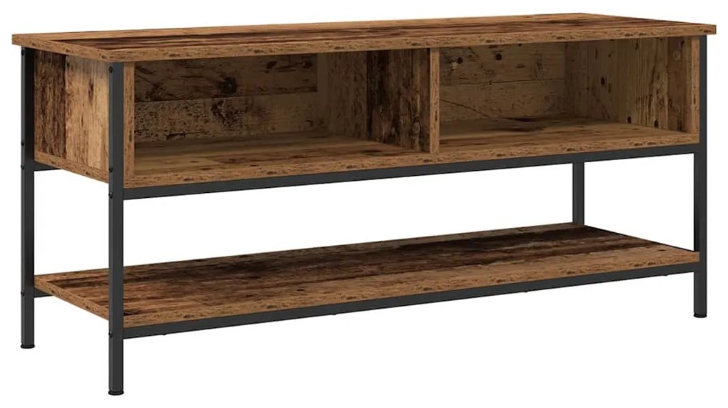 Gabinete de TV vidaXL Madeira Antiga 100x35x45 cm Madeira Engenharia e