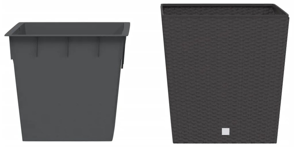 Vaso com interior removível 37 / 64 L vime PP castanho