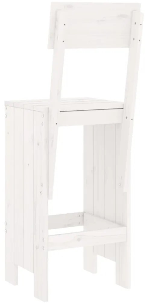 Cadeiras de bar 2 pcs 40x48,5x115,5 cm pinho maciço branco