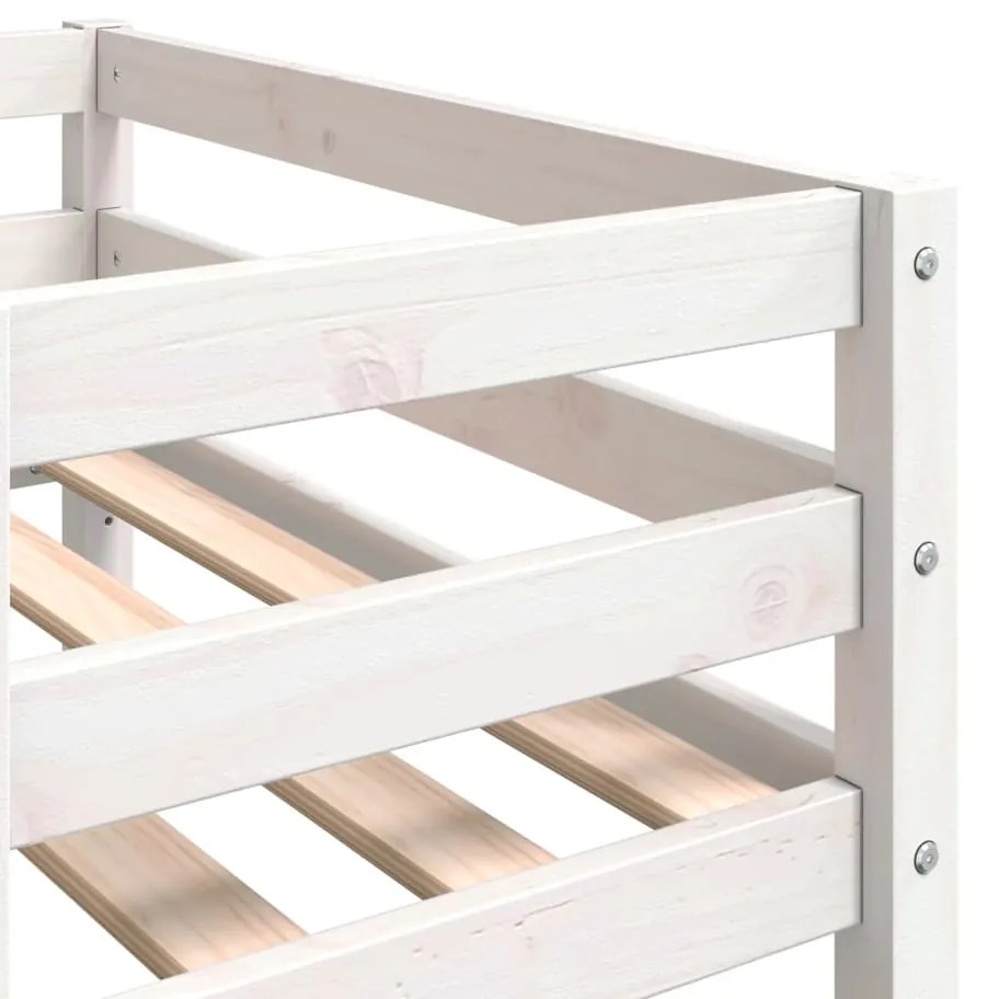 Estrutura de cama infantil 90x190 cm pinho maciço branco