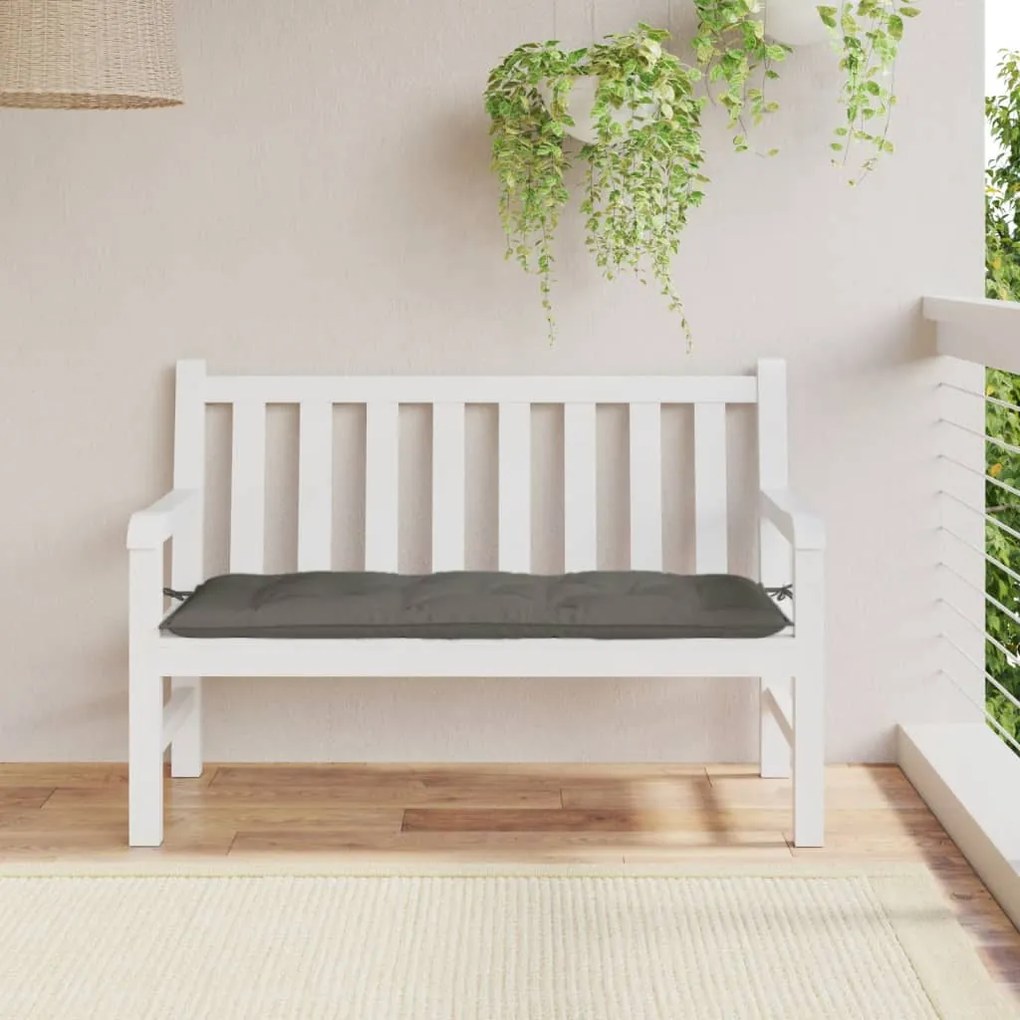 Almofadão banco jardim 120x50x7cm mesclado cinza-escuro