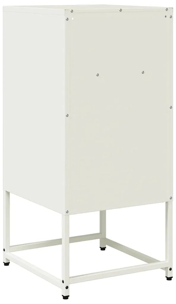 Mesa de cabeceira 36x39x78 cm aço laminado a frio branco