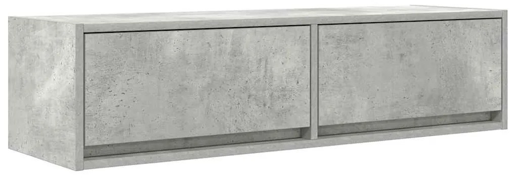 Armário para TV Cinza Concreto 100x31x25,5 cm Madeira Engenharia