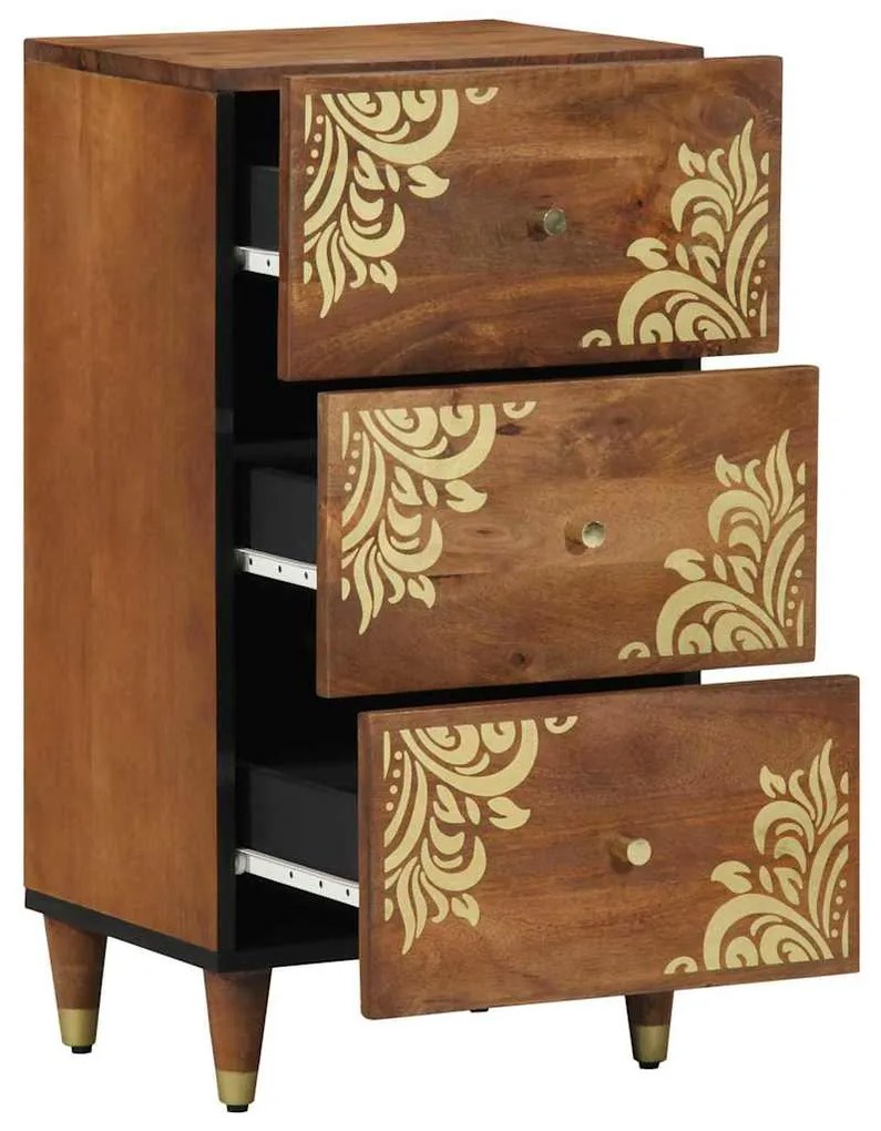 Aparador Castanho claro Madeira Sólida 40 x 33 x 75 cm Aparador