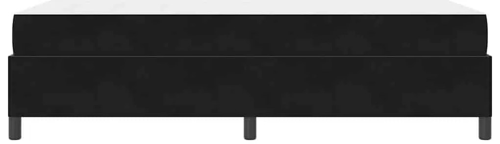Estrutura da Cama Preto e Branco e Preto 90 x 190 cm Veludo
