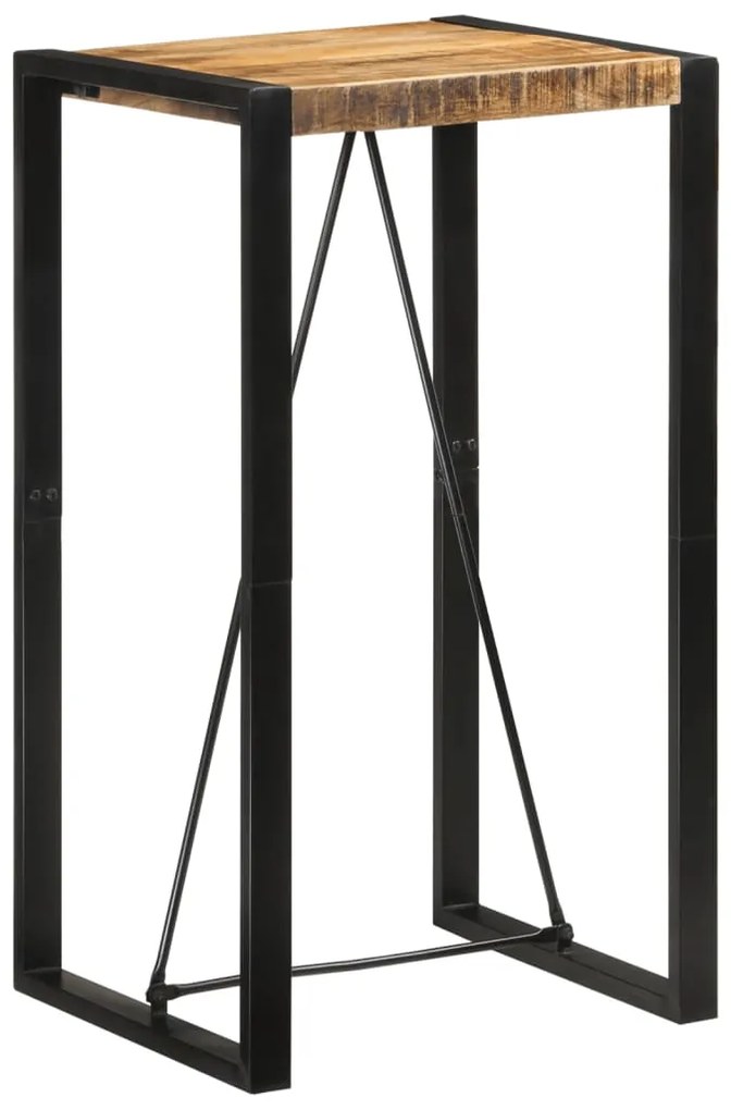 VidaXL Mesa de bar 60x55x110 cm madeira de mangueira áspera maciça