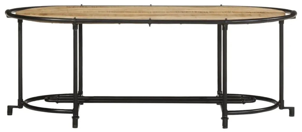 Mesa de centro 110x55x40 cm madeira de mangueira áspera maciça