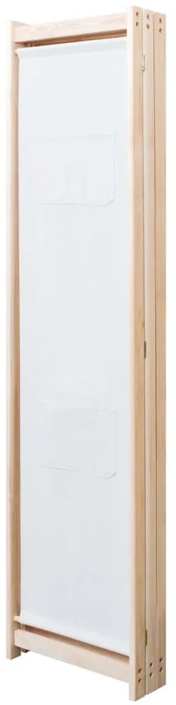 Divisória de quarto com 3 painéis 120x170x4 cm tecido creme