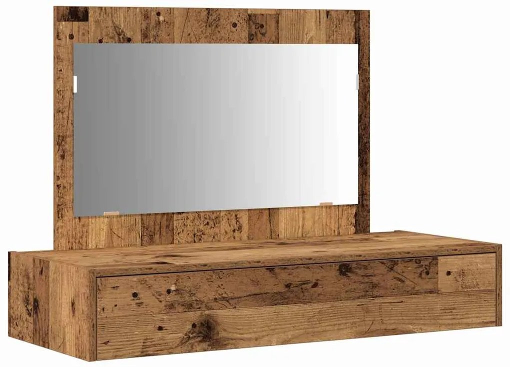Mesa de Cabeleireiro Suspensa - Madeira Vintage - 100x40x70 cm