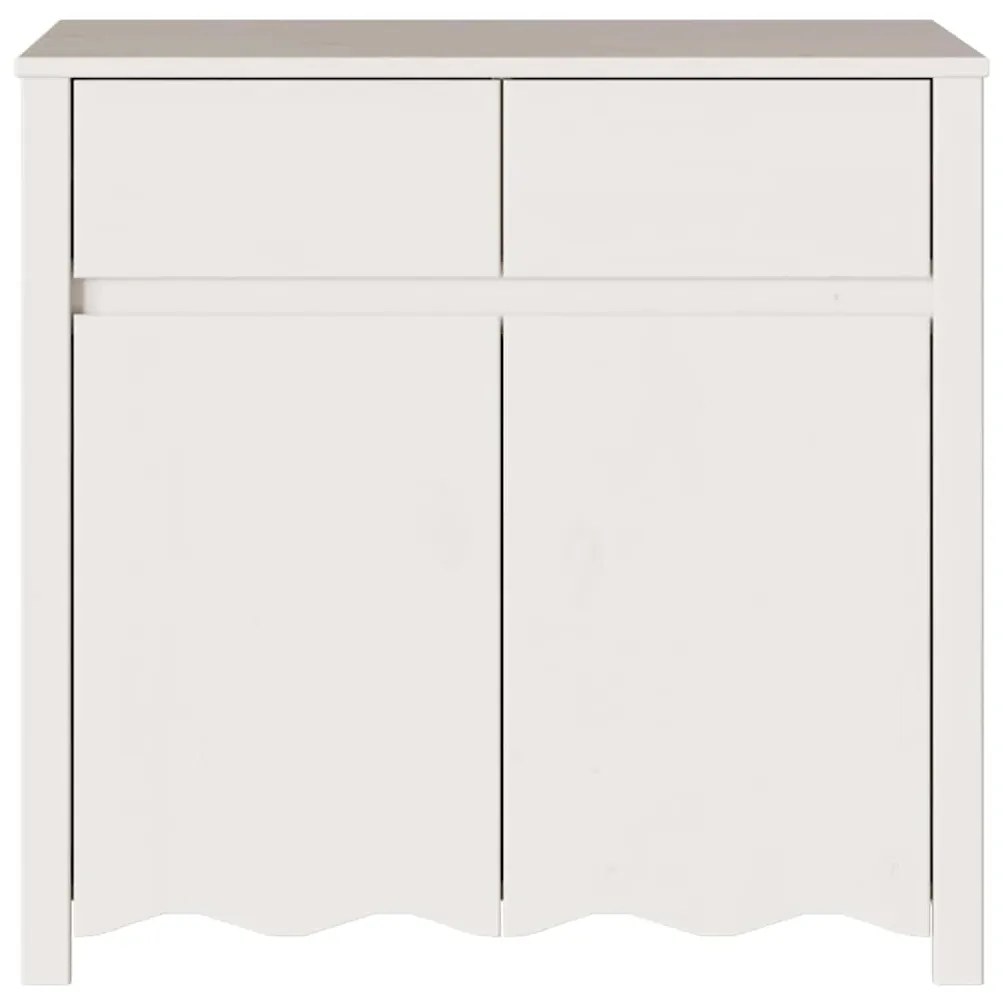 Buffet vidaXL "DRAMMEN" Branco 79x43x75,5 cm Madeira Sólida de Pinheir