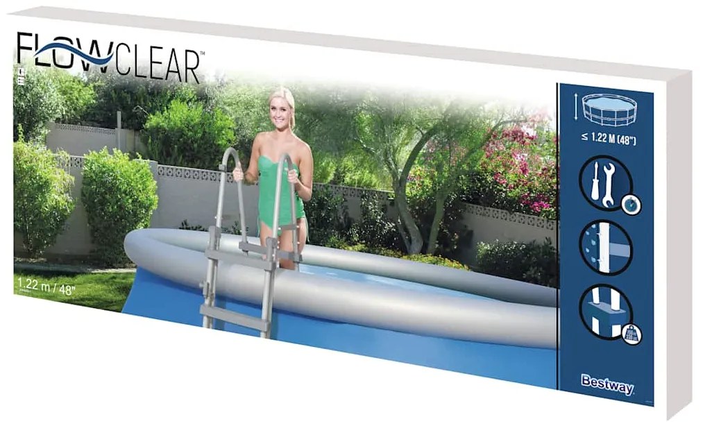 Escada de segurança com 4 degraus Flowclear 122 cm