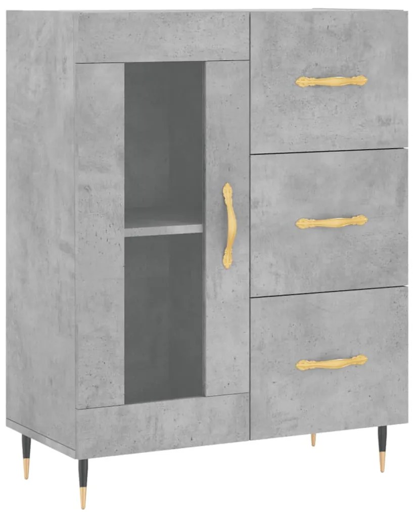 Armário alto 69,5x34x180 cm derivados de madeira cinza cimento