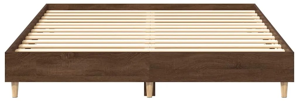 Estrutura de cama sem colchão 150x200 cm carvalho castanho