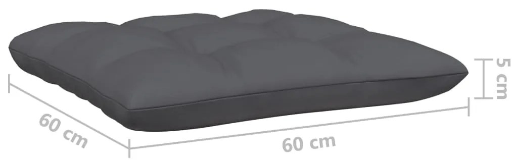 13 pcs conj. lounge de jardim com almofadões antracite pinho