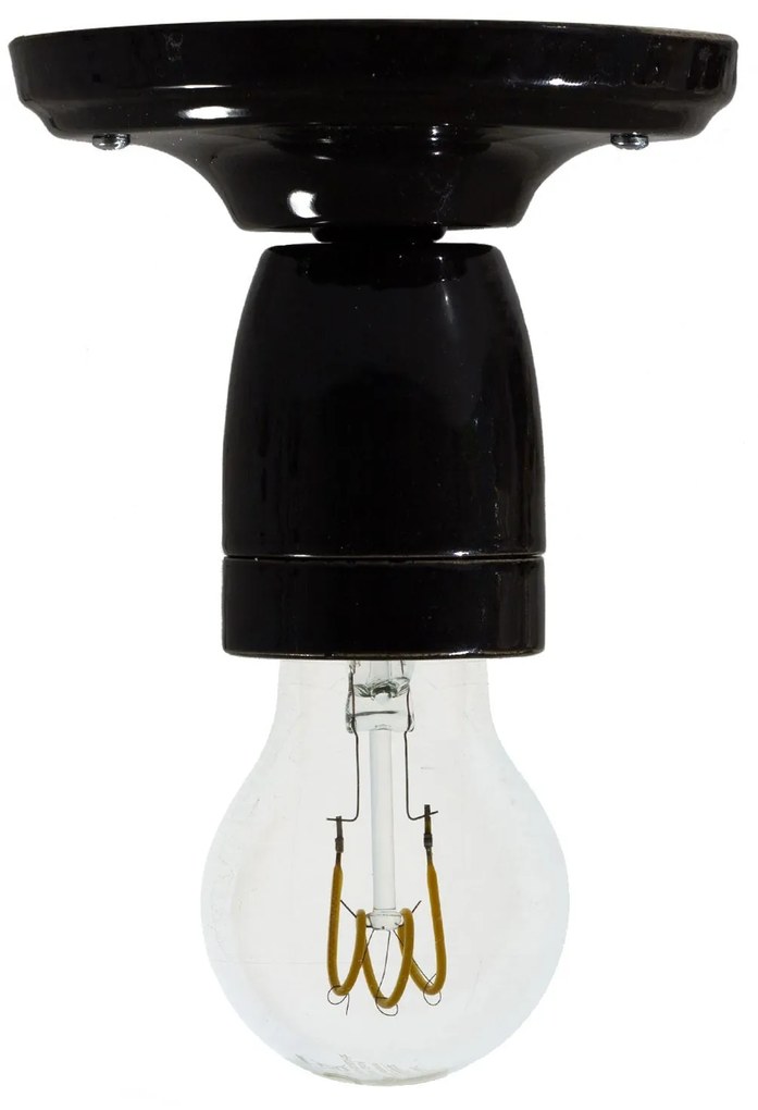 Fermaluce Color il punto luce colorato in porcellana da parete o soffitto - Preto / Não