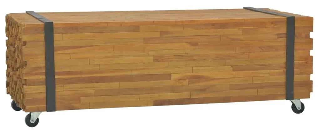Mesa de centro 110x45x38 cm madeira de teca maciça
